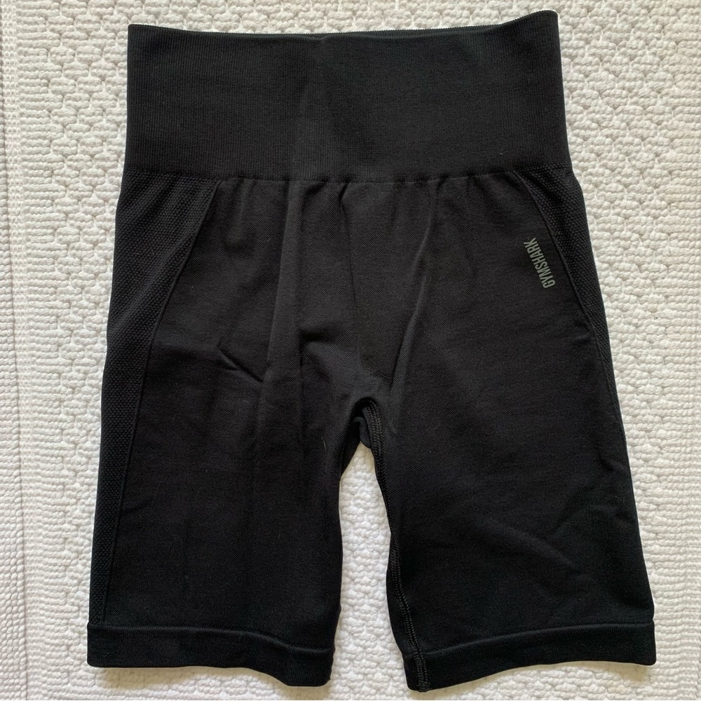 Gymshark Black Flex Cycling Shorts in XS, 8 inch inseam